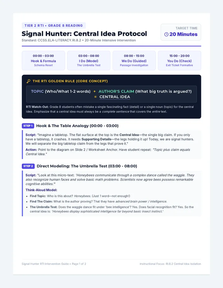 Signal Hunter Teacher Guide