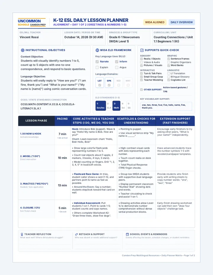Counting Connections Teacher Guide