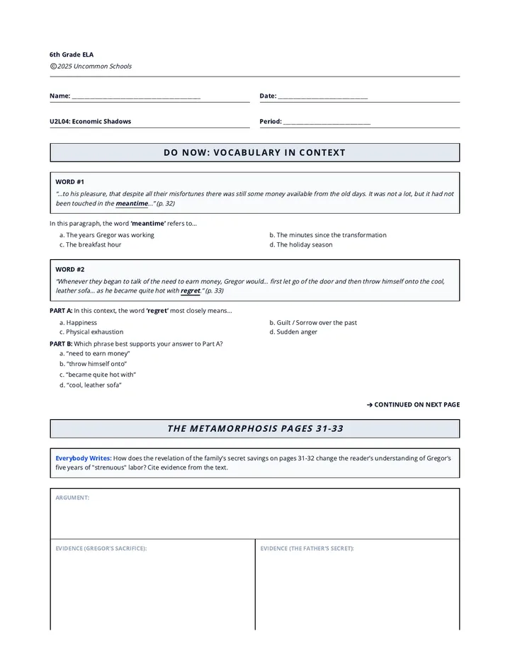 Samsa Study Worksheet 13 v2