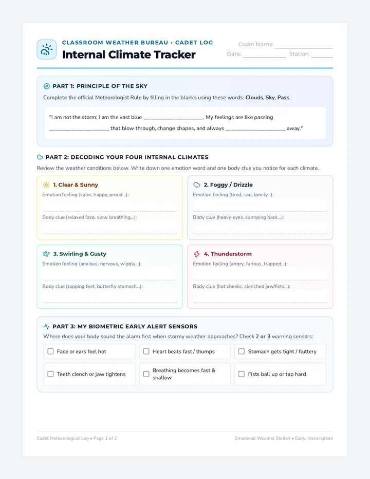 Climate Tracker Worksheet