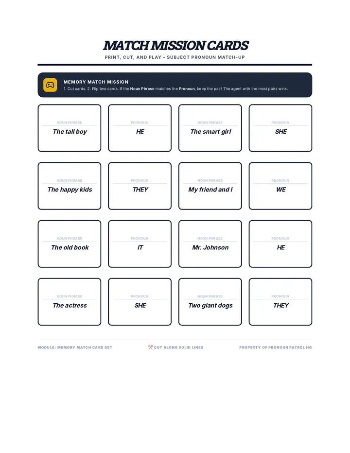 Match Mission Cards