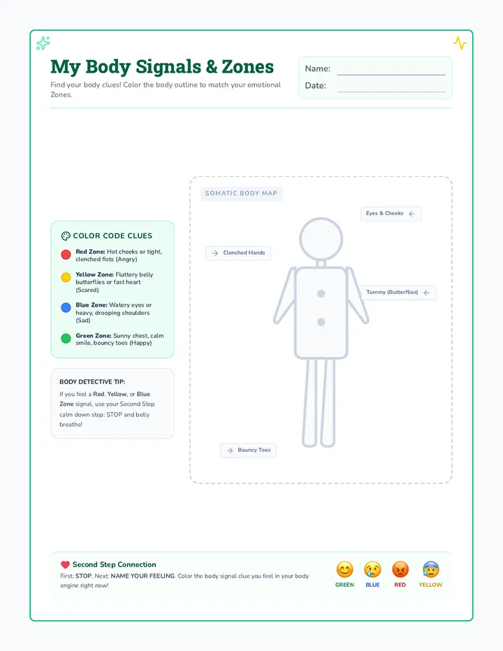 Body Signals Worksheet