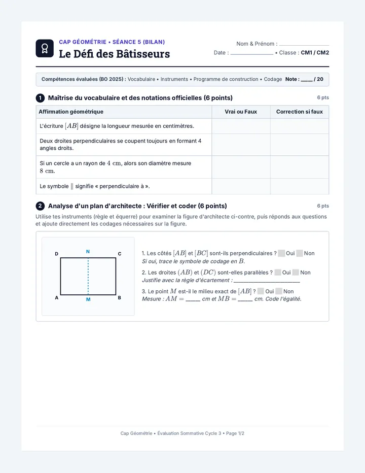 Plan d Architecte Evaluation