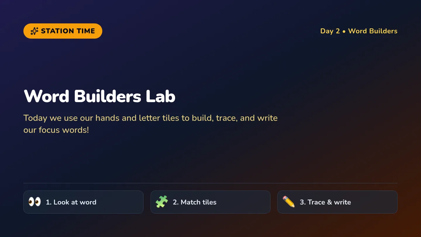 Word Builders Launch Slides