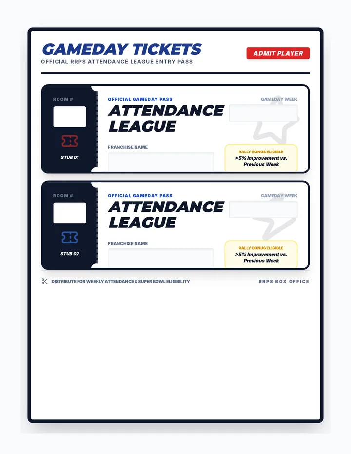 Gameday Ticket Template