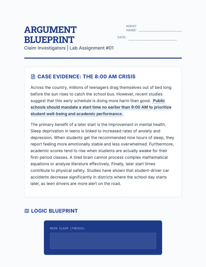 Argument Blueprint Worksheet