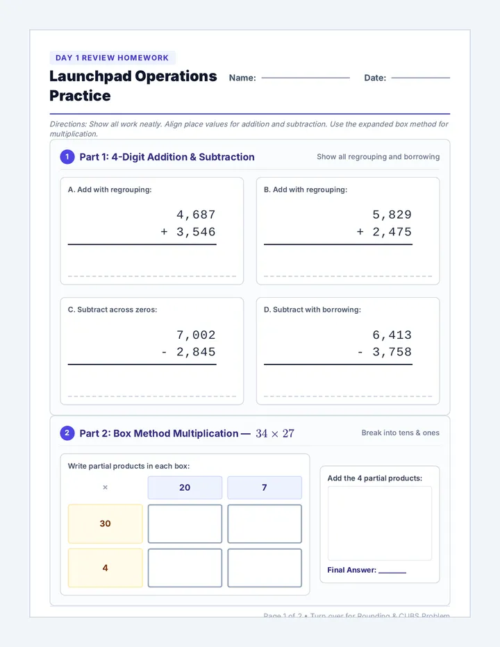 Launchpad Take Home Homework