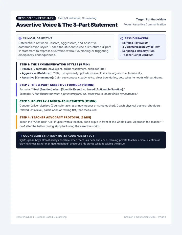 Assertive Voice Session Guide
