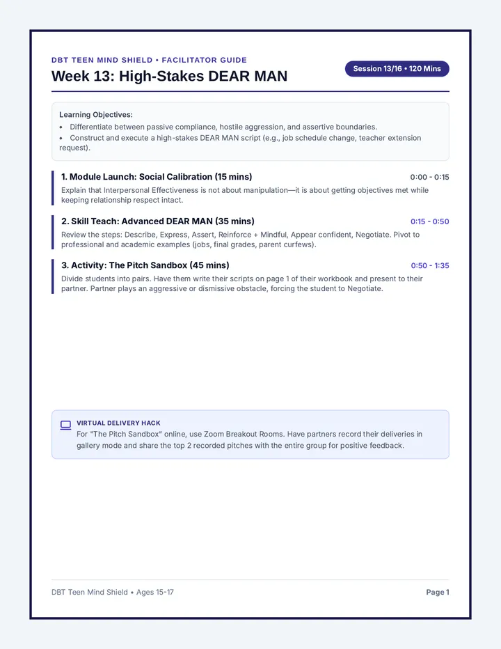 Teen Interpersonal Facilitator Guide