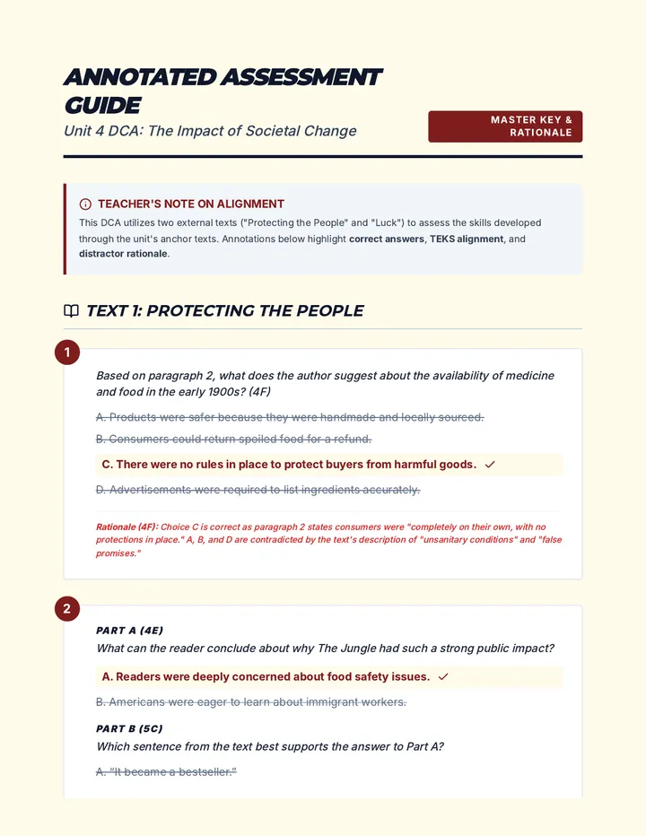 Annotated DCA Teacher Guide