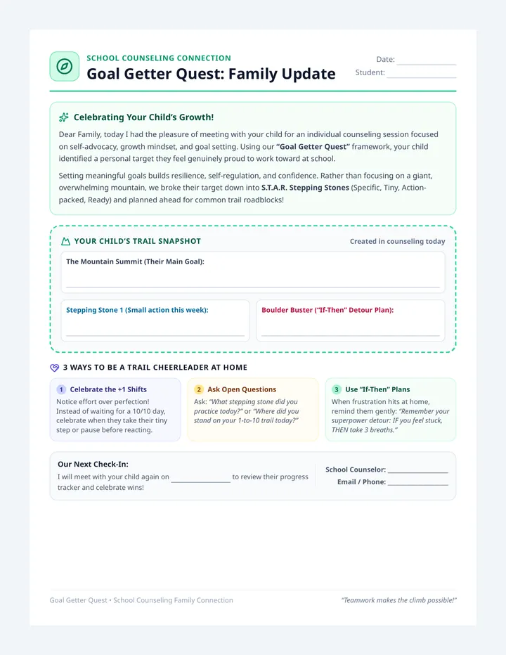 Goal Trail Parent Letter