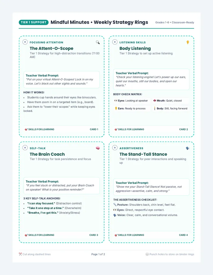 Strategy Rings printable cards