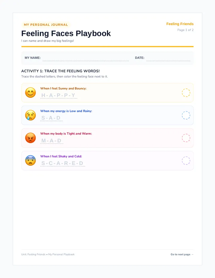 Feeling Faces Playbook