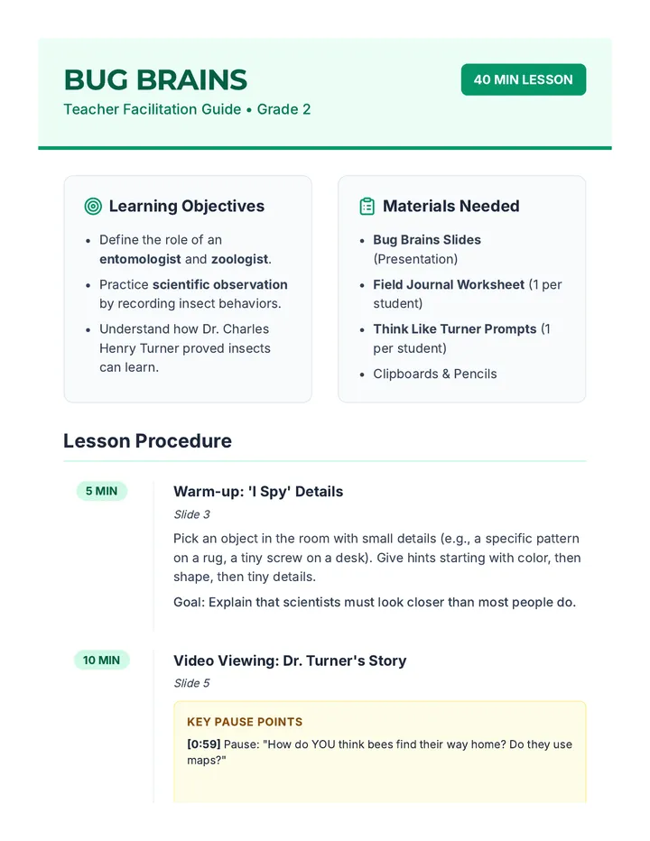 Backyard Biologist Teacher Guide