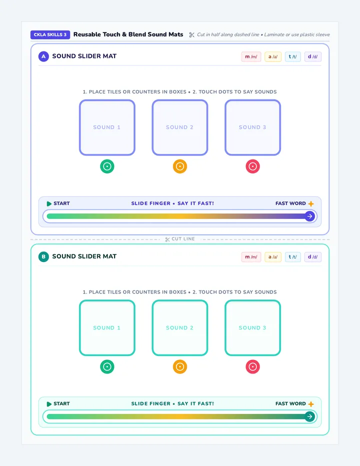 Sound Mat Practice Cards