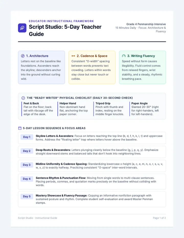 Script Studio Teacher Guide