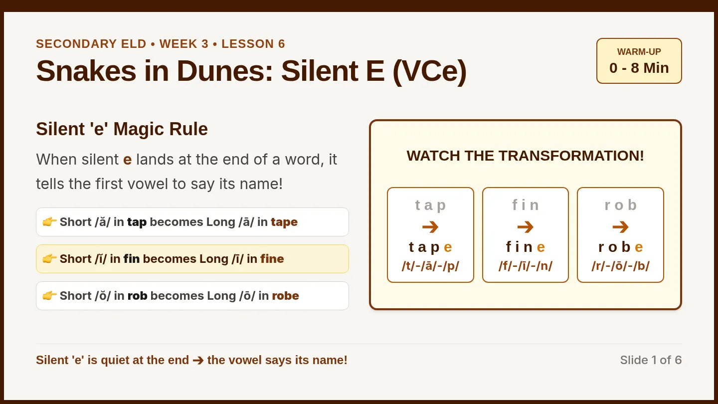 Dune Snakes Slides