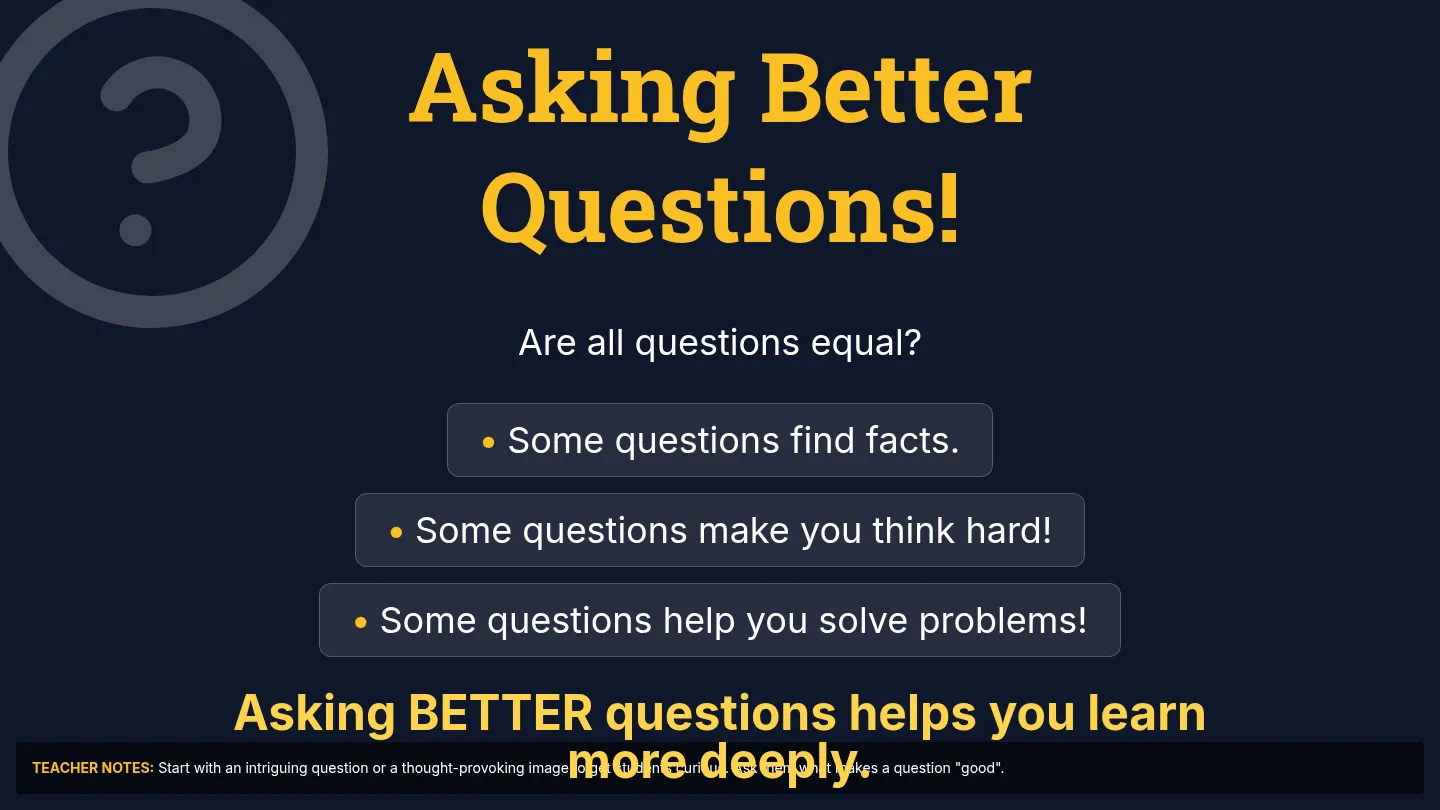 Inquiry and Time Management Slides