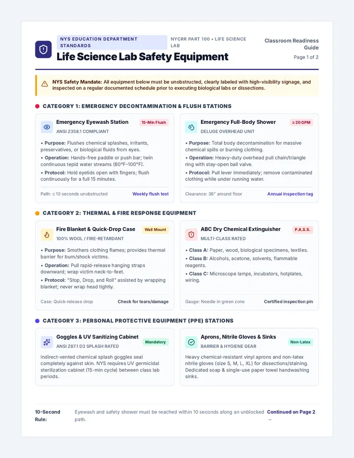 Lab Shield Equipment Reference Guide