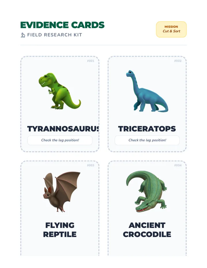 Dino Detectives Cards