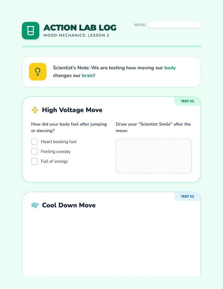 Action Lab Log Worksheet