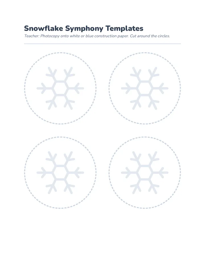 Winter Center Templates