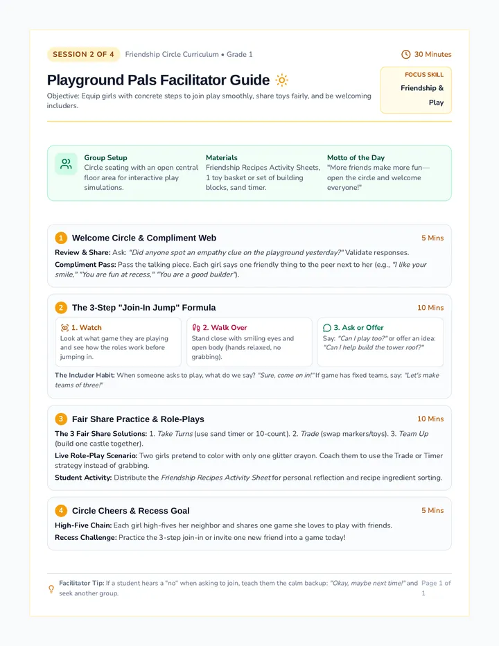 Playground Pals Facilitator Guide