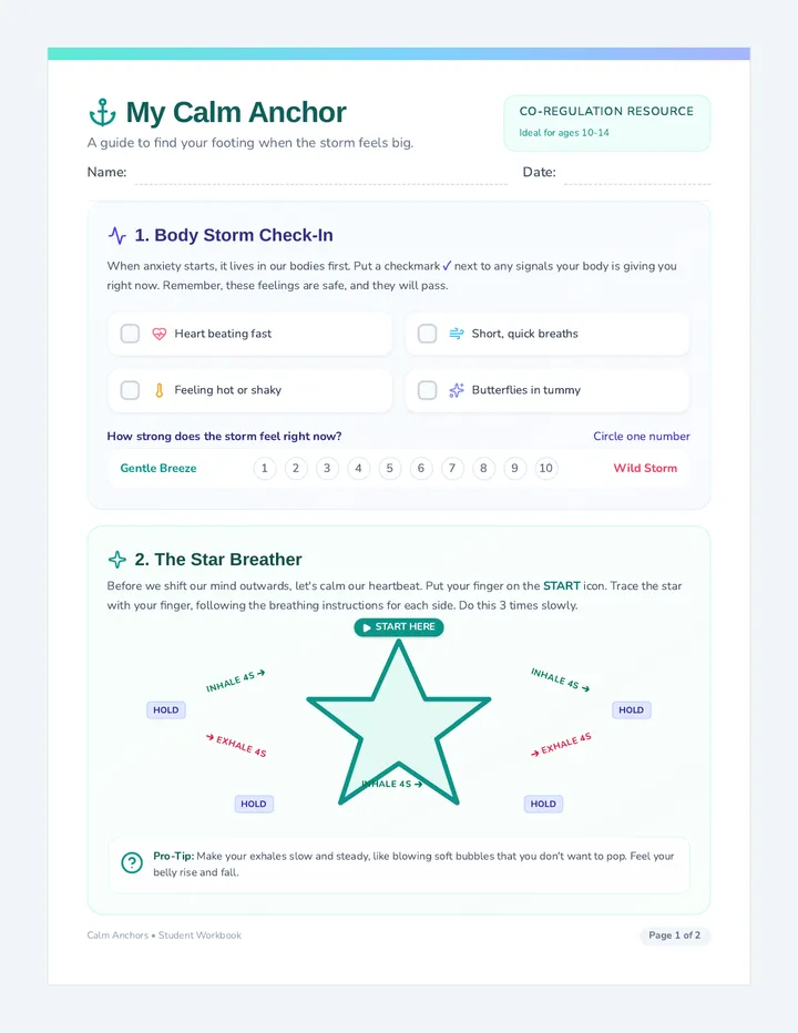 Grounding Anchor Worksheet