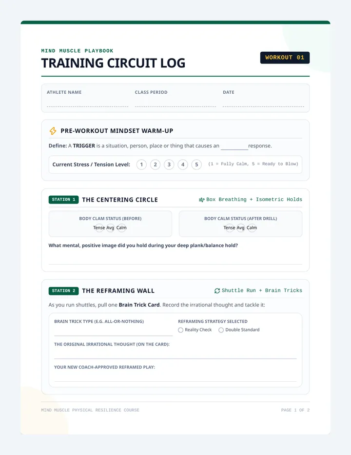 Gym Stations Worksheet