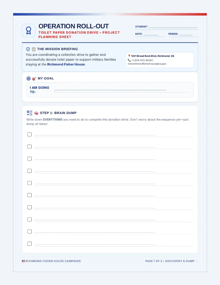 Toilet Paper Drive Planner
