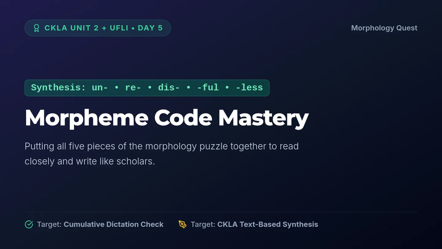 Morpheme Mastery Slides