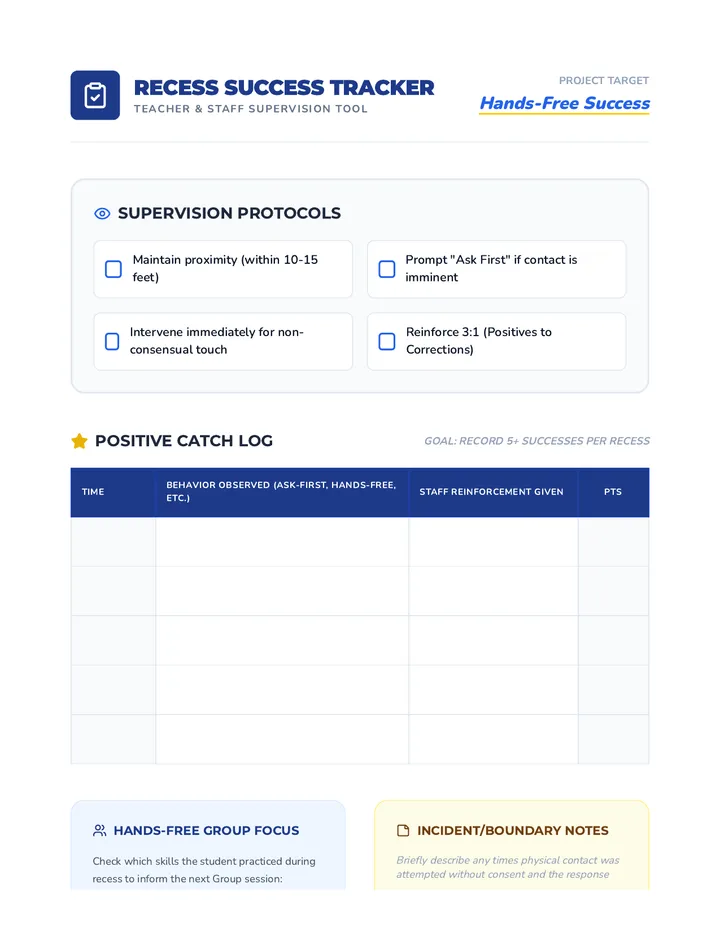 Recess Success Tracker