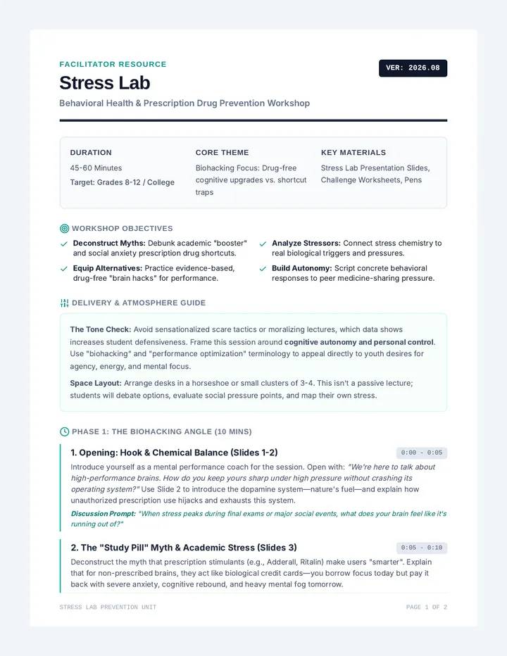 Stress Lab Facilitator Guide