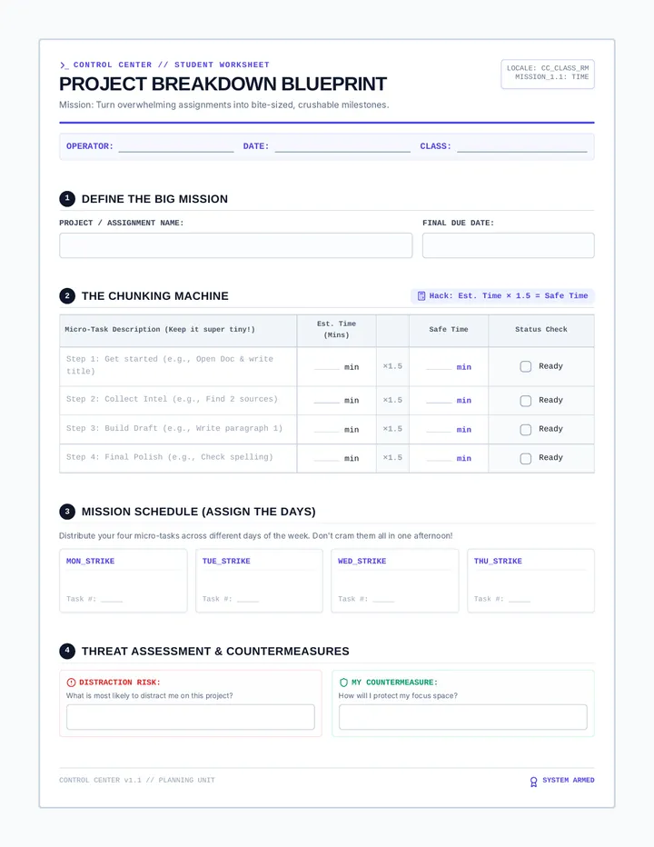 Project Breakdown Blueprint