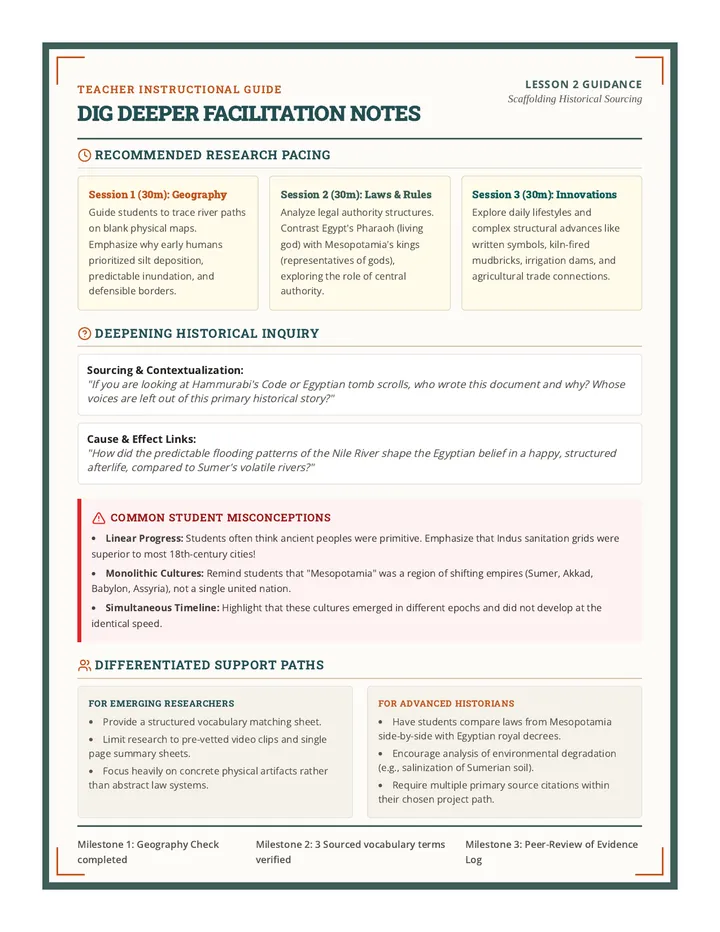 Dig Deeper Teacher Guide