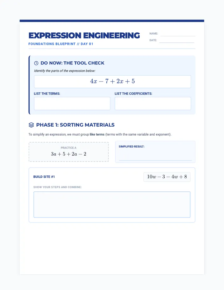 Expression Engineering Worksheet