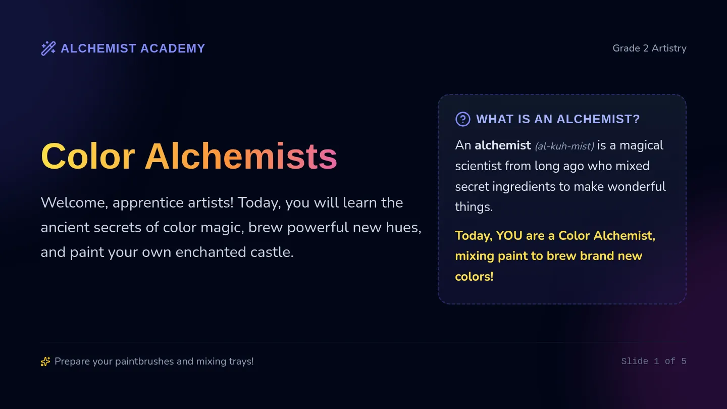 Color Alchemists Slides