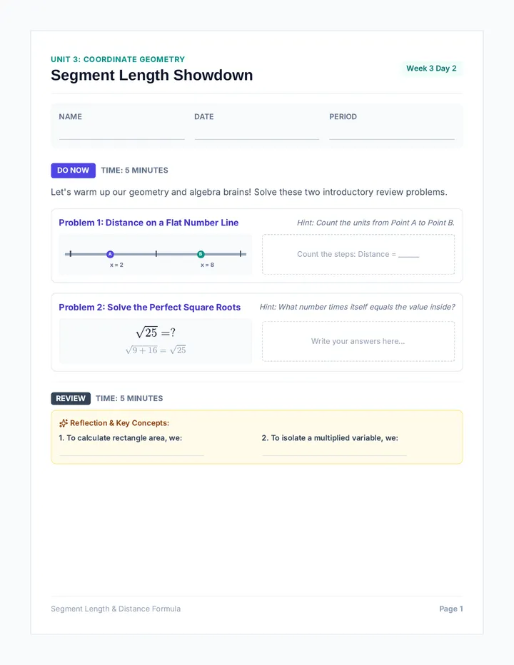 Segment Length Student Packet
