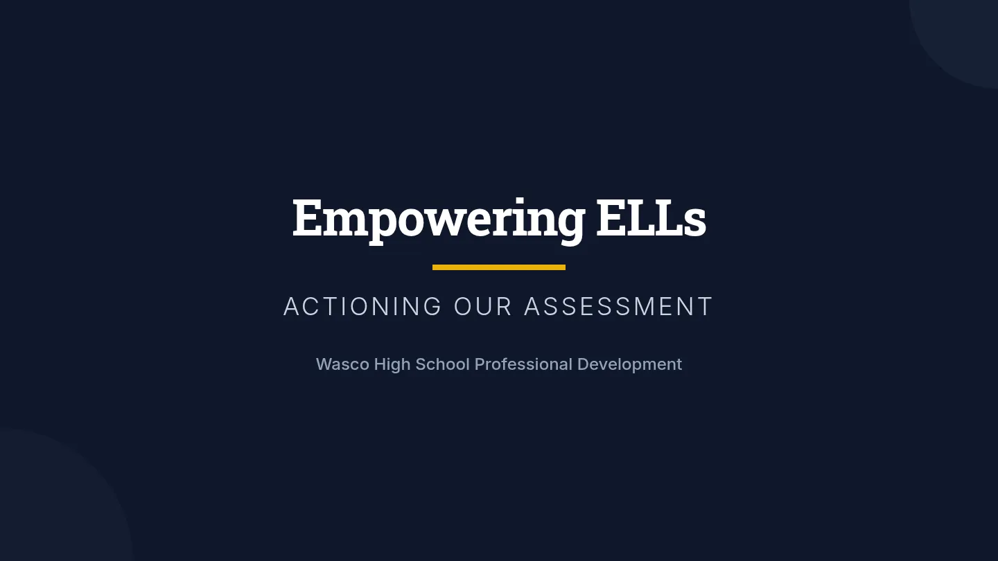 Empowering ELLs Slides