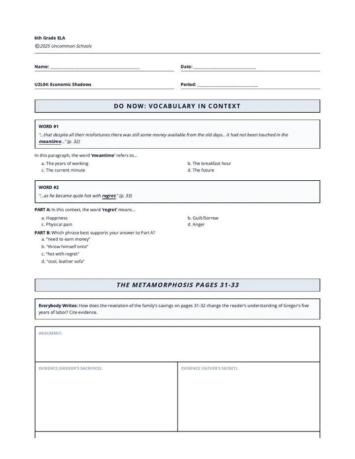 Samsa Study Worksheet 13 v2