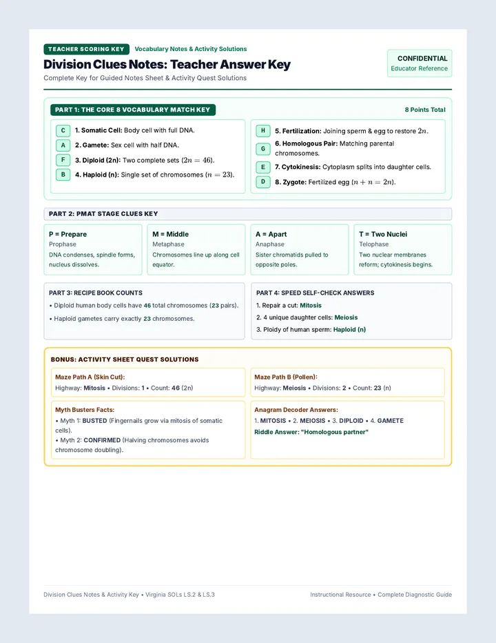 Division Notes Answer Key