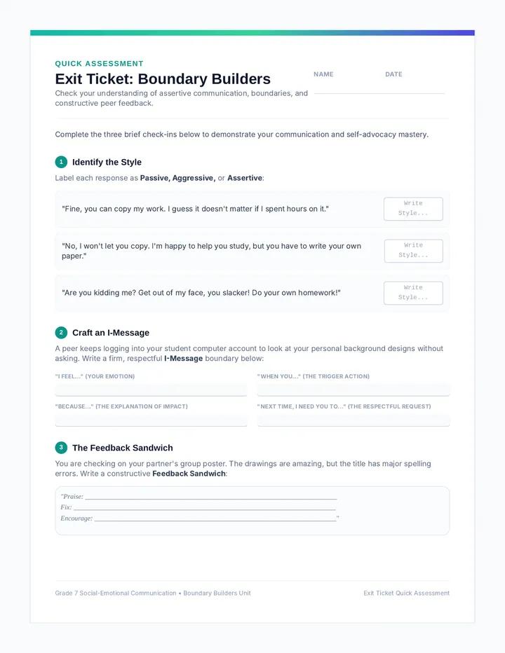Boundary Builders Exit Ticket