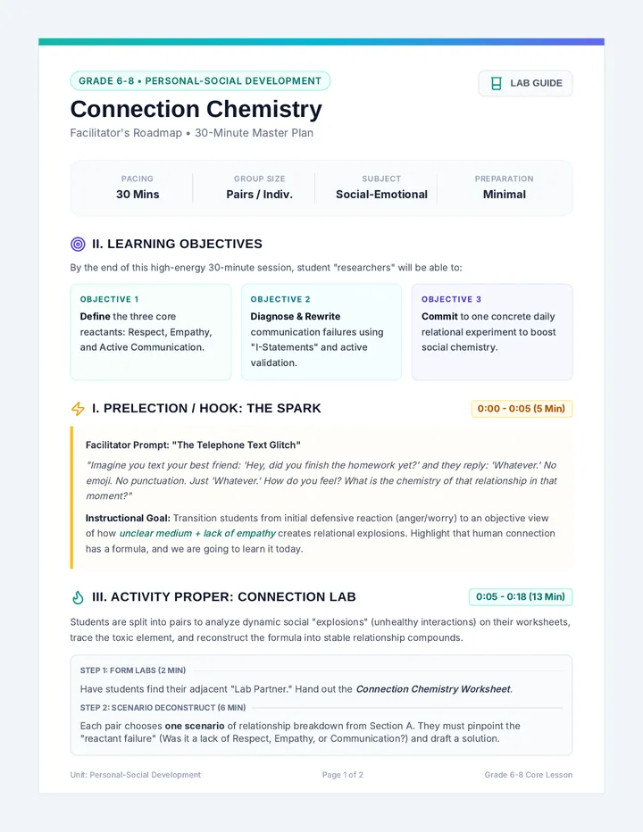 Connection Chemistry Teacher Guide