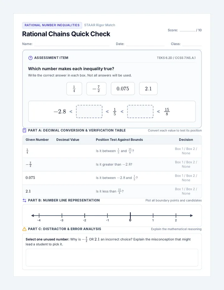 Rational Chains Quick Check