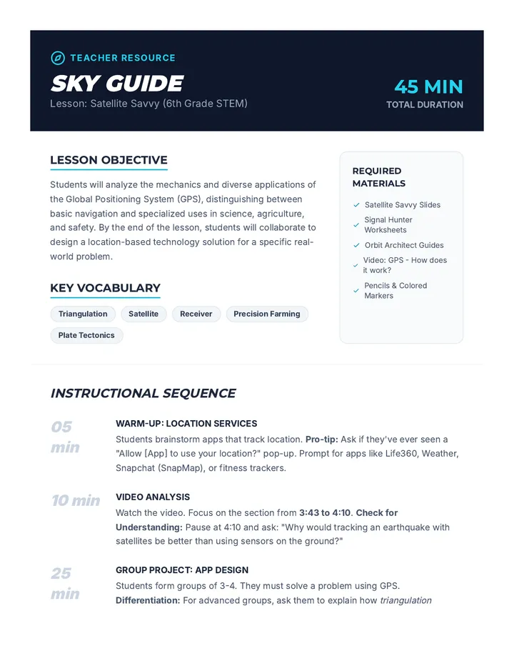 Sky Guide Teacher Resource
