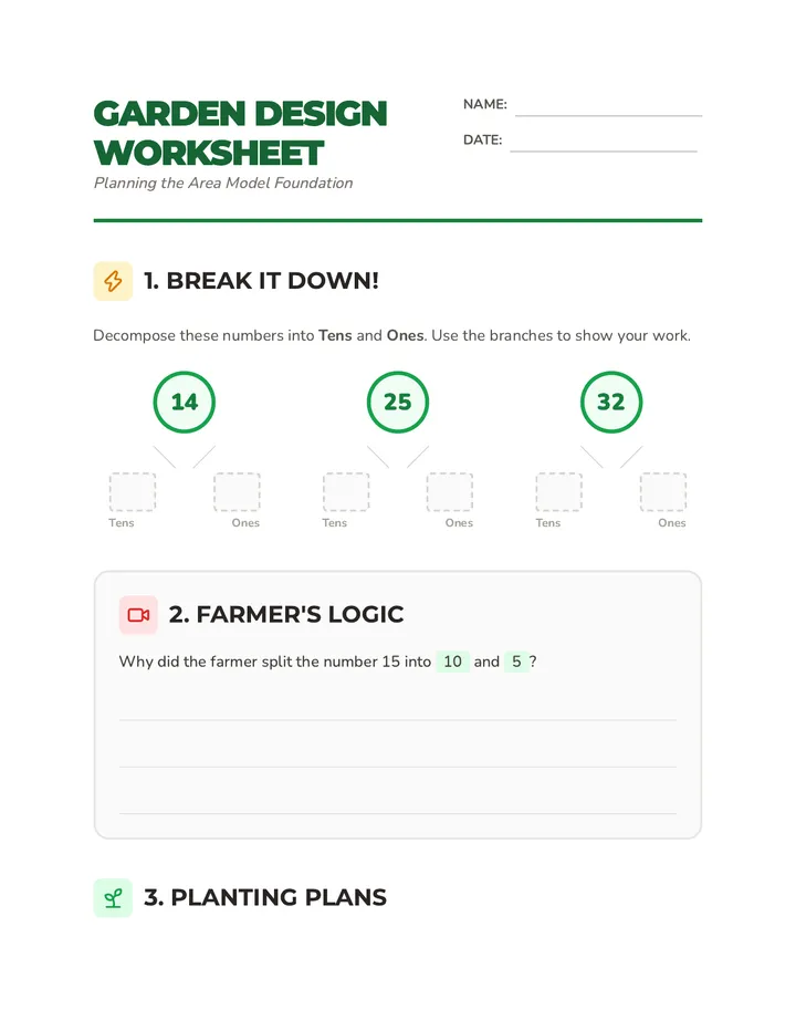 Garden Design Worksheet
