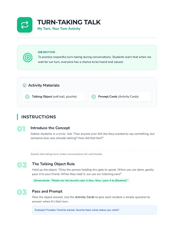 Listening Ears Activity Guide