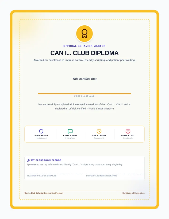 Club Celebration Certificate