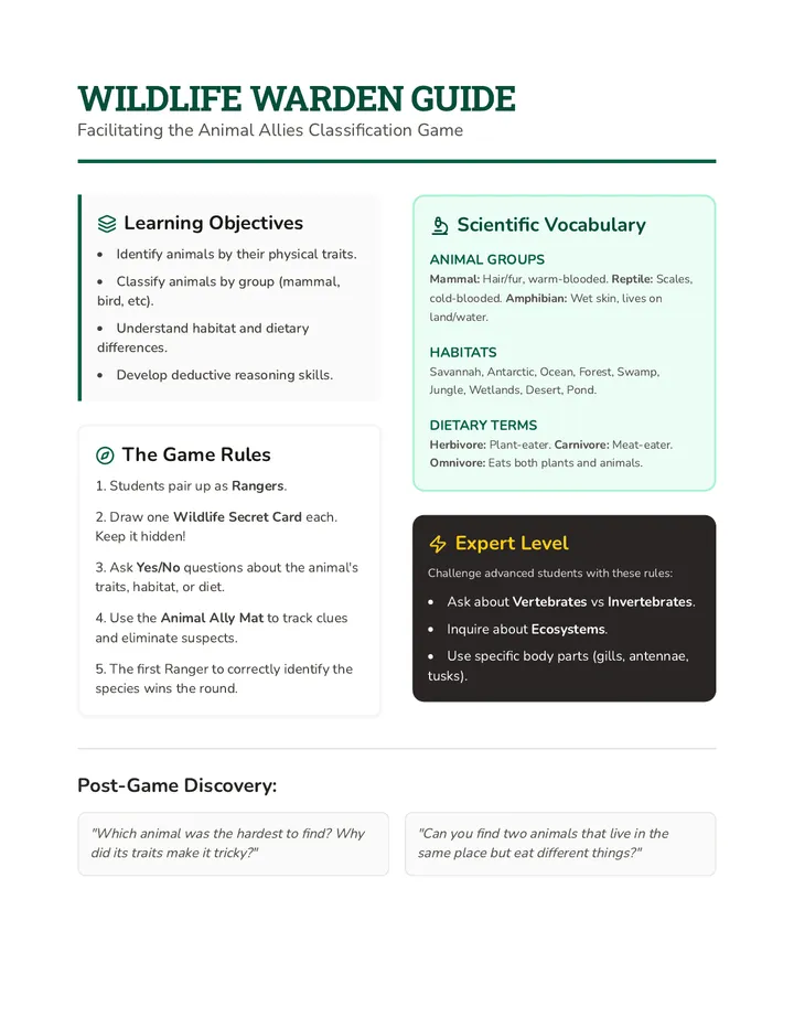 Wildlife Warden Guide