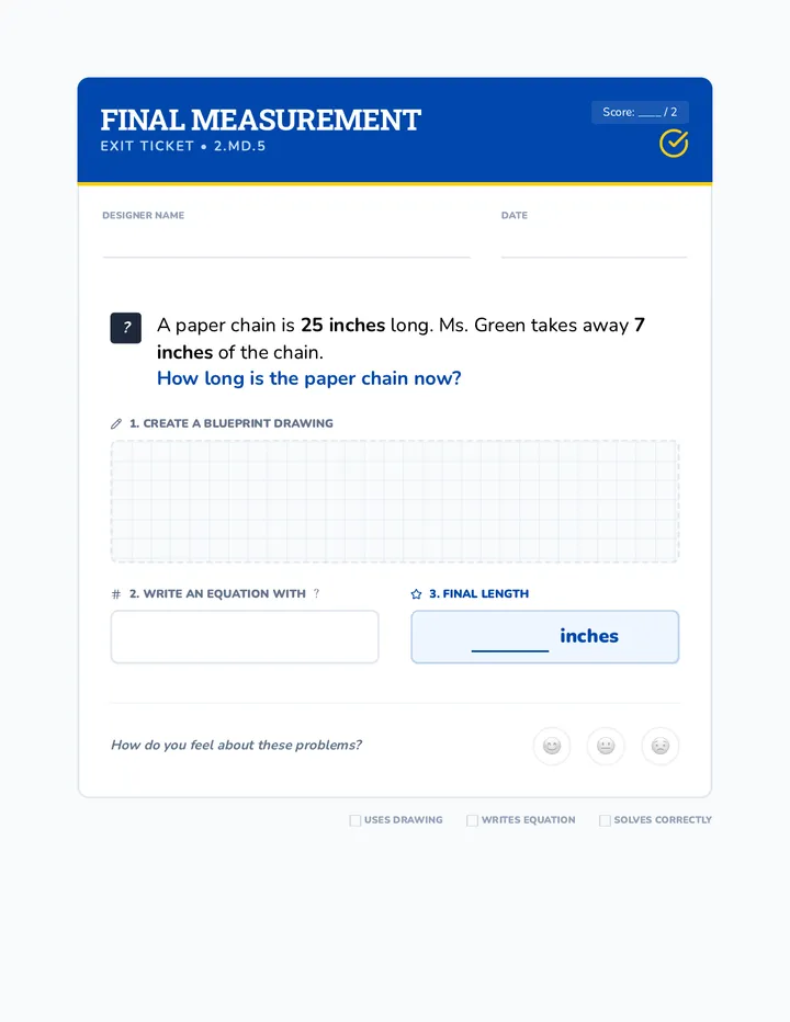 Final Measurement Exit Ticket
